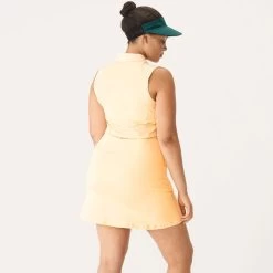 Röhnisch Rohnisch Ladies Rumi Sleeveless Stretch Golf Polo Shirt -American Golf Shop 398074 Apricot Rohnisch Rumi Sleeveless Ladies Polo Shirt 3