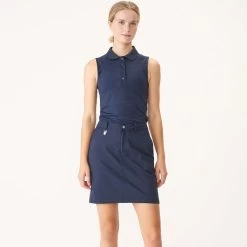 Röhnisch Rohnisch Ladies Rumi Sleeveless Stretch Golf Polo Shirt -American Golf Shop 398074 Navy Rohnisch Rumi Sleeveless Ladies Polo Shirt 4