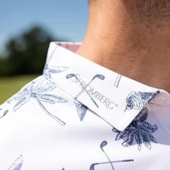 Stromberg Men's Etna Print Stretch Golf Polo Shirt -American Golf Shop 398164 white 7