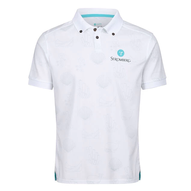Stromberg Men's OCEANTEE Print Golf Polo Shirt Stromberg Men's OCEANTEE Print Golf Polo Shirt -American Golf Shop 398203 bright white 1