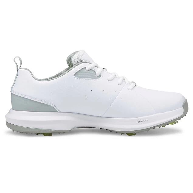 PUMA Men's Fusion FX Tech Waterproof Spiked Golf Shoes PUMA Golf PUMA Men's Fusion FX Tech Waterproof Spiked Golf Shoes -American Golf Shop 399393 White Silver HighRise PUMA Golf Fusion FX Tech Shoes 2