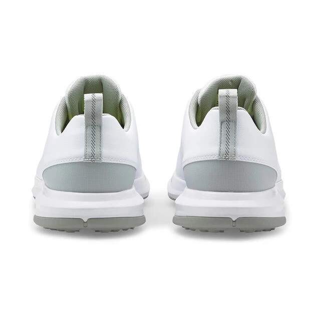 PUMA Men's Fusion FX Tech Waterproof Spiked Golf Shoes PUMA Golf PUMA Men's Fusion FX Tech Waterproof Spiked Golf Shoes -American Golf Shop 399393 White Silver HighRise PUMA Golf Fusion FX Tech Shoes 6