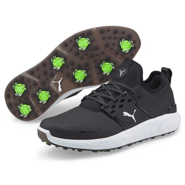 PUMA Men's IGNITE Articulate Waterproof Spiked Golf Shoes PUMA Golf PUMA Men's IGNITE Articulate Waterproof Spiked Golf Shoes -American Golf Shop 399509 Black Silver Black PUMA Golf IGNITE Articulate Shoes 6
