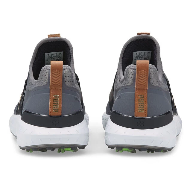 PUMA Men's IGNITE Articulate Waterproof Spiked Golf Shoes PUMA Golf PUMA Men's IGNITE Articulate Waterproof Spiked Golf Shoes -American Golf Shop 399509 QuietShade Gold Black PUMA Golf IGNITE Articulate Shoes 5