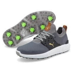 PUMA Golf PUMA Men's IGNITE Articulate Waterproof Spiked Golf Shoes 7 PUMA Golf PUMA Men's IGNITE Articulate Waterproof Spiked Golf Shoes -American Golf Shop 399509 QuietShade Gold Black PUMA Golf IGNITE Articulate Shoes 6