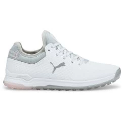 PUMA Golf PUMA Ladies PROADAPT ALPHACAT Waterproof Spikeless Golf Shoes 8 PUMA Golf PUMA Ladies PROADAPT ALPHACAT Waterproof Spikeless Golf Shoes -American Golf Shop 399566 White Silver Pink PUMA Golf PROADAPT ALPHACAT Ladies Shoes 1