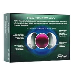 Titleist AVX 12 Golf Ball Pack -American Golf Shop 400725 White Titleist AVX 12 Ball Pack 2022 3