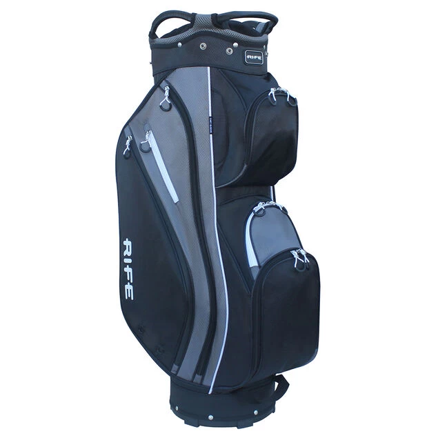 Rife RF LITE Golf Cart Bag Rife RF LITE Golf Cart Bag -American Golf Shop 400754 Black Silver Rife RF LITE Cart Bag 2new 1
