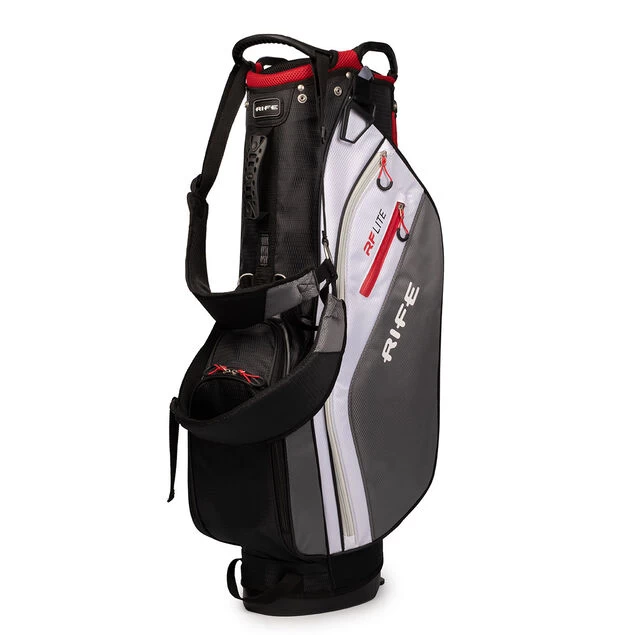 Rife RF LITE Lightweight Golf Stand Bag Rife RF LITE Lightweight Golf Stand Bag -American Golf Shop 400757Rife RF LITE Stand Bag BlackandSilver 2