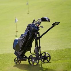 Flat Cat Hybrid Touch Electric Trolley 5 Flat Cat Hybrid Touch Electric Trolley -American Golf Shop 401344 Silver Flat Cat Hybrid Touch Electric Trolley 4