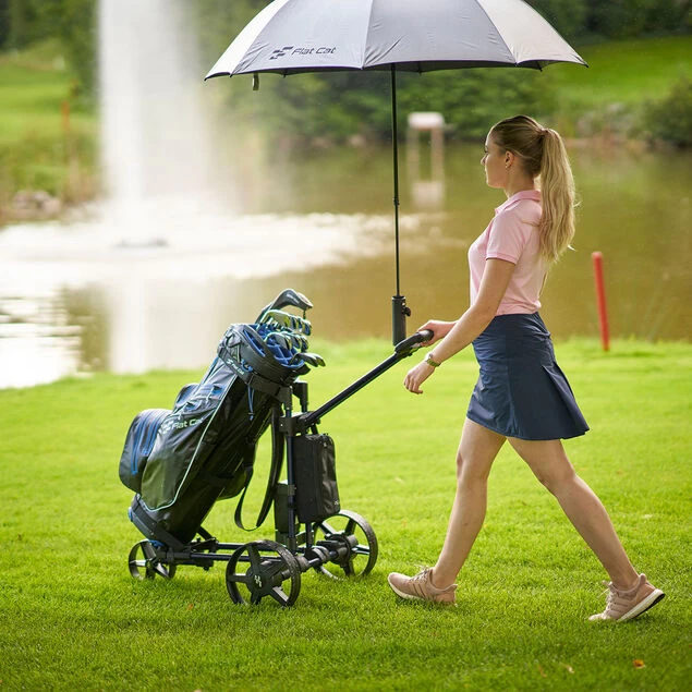 Flat Cat Hybrid Touch Electric Trolley Flat Cat Hybrid Touch Electric Trolley -American Golf Shop 401344 Silver Flat Cat Hybrid Touch Electric Trolley 5