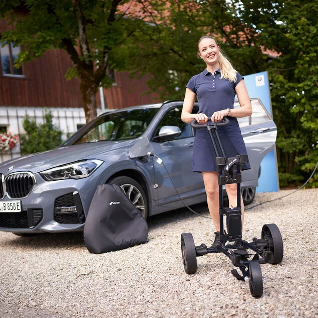 Flat Cat Hybrid Touch Electric Trolley Flat Cat Hybrid Touch Electric Trolley -American Golf Shop 401344 Silver Flat Cat Hybrid Touch Electric Trolley 6