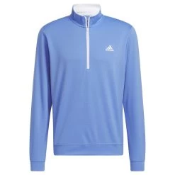 Adidas Golf Adidas Men's PRIMEGREEN UPF Half Zip Golf Midlayer -American Golf Shop 401468 BlueFusion adidas Golf PRIMEGREEN UPF Zip Midlayer 1