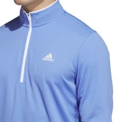 Adidas Golf Adidas Men's PRIMEGREEN UPF Half Zip Golf Midlayer -American Golf Shop 401468 BlueFusion adidas Golf PRIMEGREEN UPF Zip Midlayer 4