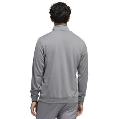 Adidas Golf Adidas Men's PRIMEGREEN UPF Half Zip Golf Midlayer -American Golf Shop 401468 Grey Black adidas Golf PRIMEGREEN UPF Zip Midlayer 4