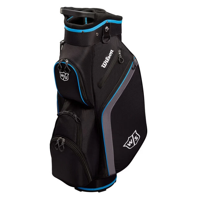 Wilson Lite III Golf Cart Bag Wilson Staff Wilson Lite III Golf Cart Bag -American Golf Shop 401916 Black Charcoal Blue Wilson Staff Lite Cart Bag 1 1