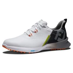 FootJoy Men's Fuel Waterproof Spikeless Golf Shoes -American Golf Shop 402928 White Black Orange FootJoy Fuel Shoes 4 1