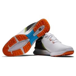 FootJoy Men's Fuel Waterproof Spikeless Golf Shoes -American Golf Shop 402928 White Black Orange FootJoy Fuel Shoes 6