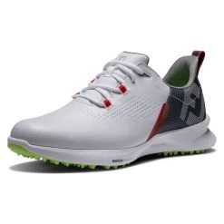 FootJoy Men's Fuel Waterproof Spikeless Golf Shoes -American Golf Shop 402928 White Navy Lime FootJoy Fuel Shoes 4