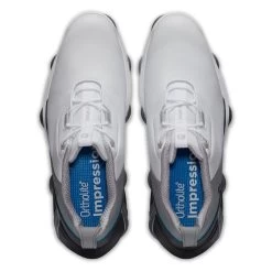 FootJoy Men's Tour Alpha Waterproof Spiked Golf Shoes -American Golf Shop 403073 White Grey Blue FootJoy Tour Alpha Shoes 5