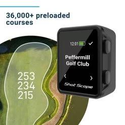 Shot Scope PRO LX+ Laser, GPS & Shot Tracking -American Golf Shop 403440 Orange Shot Scope PRO LX Rangefinder 7