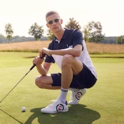 GOLFINO Men's Solid Performance Moisture Golf Polo Shirt -American Golf Shop 404170 NavyBlue GOLFINO Solid Performance Moisture Polo Shirt 4