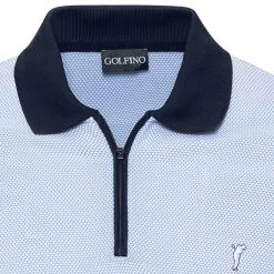 GOLFINO Men's Biarritz Golf Polo Shirt -American Golf Shop 404218 PaleBlue GOLFINO Biarritz Polo Shirt 2a