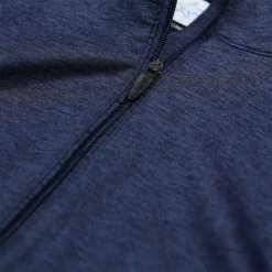 Greg Norman Men's Tech Performance Heather Half-Zip Golf Mid Layer -American Golf Shop 405938 navy 3