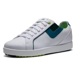 FootJoy Ladies Links Spikeless Golf Shoes -American Golf Shop 406037 White Green Blue FootJoy Ladies Links Shoes 4