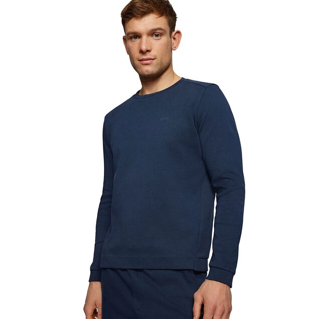 Hugo Boss Men's Salbo Curved Golf Sweater Hugo Boss Men's Salbo Curved Golf Sweater -American Golf Shop 406771 Navy Hugo Boss Salbo Curved Sweater 2