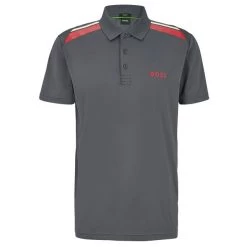 Hugo Boss Men's Paddytech Stretch Golf Polo Shirt -American Golf Shop 408202 DarkGrey Hugo Boss Mens Paddytech Polo Shirt 1