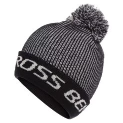 Benross Junior Knitted Bobble Hat -American Golf Shop 409377 BLACK WHITE 1