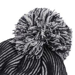 Benross Junior Knitted Bobble Hat -American Golf Shop 409377 BLACK WHITE 2