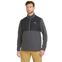 PUMA Golf PUMA Men's CLOUDSPUN WRMLBL Half Zip Midlayer -American Golf Shop 410829 Black PUMA Golf Mens CLOUDSPUN WRMLBL Zip Midlayer 3