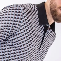 Galvin Green Men's Mercer Stretch Golf Polo Shirt -American Golf Shop 411231 Black BlueBell Sharkskin Galvin Green Mens Mercer Polo Shirt 5