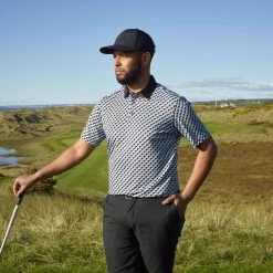 Galvin Green Men's Mercer Stretch Golf Polo Shirt -American Golf Shop 411231 Black BlueBell Sharkskin Galvin Green Mens Mercer Polo Shirt 7