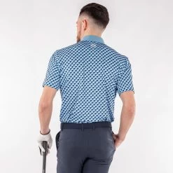 Galvin Green Men's Mercer Stretch Golf Polo Shirt -American Golf Shop 411231 BlueWhite Galvin Green Mens Mercer Polo Shirt 4