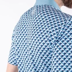 Galvin Green Men's Mercer Stretch Golf Polo Shirt -American Golf Shop 411231 BlueWhite Galvin Green Mens Mercer Polo Shirt 6