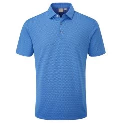 PING Men's Halcyon Golf Polo Shirt -American Golf Shop 411469 FrenchBlue PING Mens Halcyon Polo Shirt 1