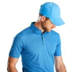 PING Men's Halcyon Golf Polo Shirt -American Golf Shop 411469 blue model 2