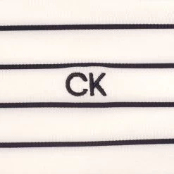 Calvin Klein Men's Fine Stripe Golf Polo Shirt -American Golf Shop 411849 White Navy Calvin Klein Mens Fine Stripe Golf Polo Shirt 4