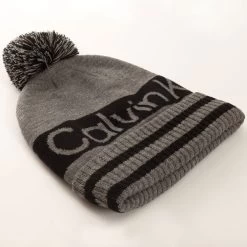 Calvin Klein Men's Logo Bobble Golf Hat -American Golf Shop 411873 Grey Black Calvin Klein Mens Logo Bobble Golf Hat 4