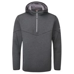 Oscar Jacobson Men's Dayne Hooded Golf Midlayer -American Golf Shop 411970 BlackMarl Oscar Jacobson Mens Dayne Hooded Midlayer 1