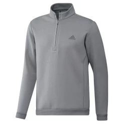 Adidas Golf Adidas Men's Authentic Quarter-Zip Golf Mid Layer -American Golf Shop 412205 Grey adidas Mens Authentic Quarter Zip Golf Mid Layer 1