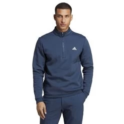 Adidas Golf Adidas Men's Authentic Quarter-Zip Golf Mid Layer -American Golf Shop 412205 Navy adidas Mens Authentic Quarter Zip Golf Mid Layer 2