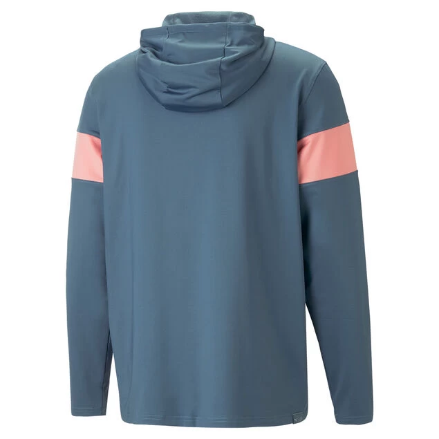 PUMA Men's MATTR Colourblock Golf Hoodie PUMA Golf PUMA Men's MATTR Colourblock Golf Hoodie -American Golf Shop 412647 EveningSky FlamingoPink PUMA Mens MATTR Colourblock Golf Hoodie 2