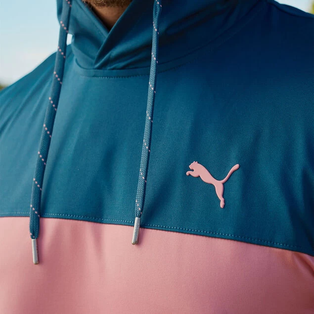 PUMA Men's MATTR Colourblock Golf Hoodie PUMA Golf PUMA Men's MATTR Colourblock Golf Hoodie -American Golf Shop 412647 EveningSky FlamingoPink PUMA Mens MATTR Colourblock Golf Hoodie 5