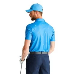 PING Men's Two Tone Golf Polo Shirt -American Golf Shop 413056 blue model 2
