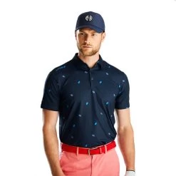 PING Men's Two Tone Golf Polo Shirt -American Golf Shop 413056 navy model 3