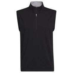 Adidas Golf Men's Elevated Quarter Zip Golf Vest -American Golf Shop 414515 Black Elevated 1 1